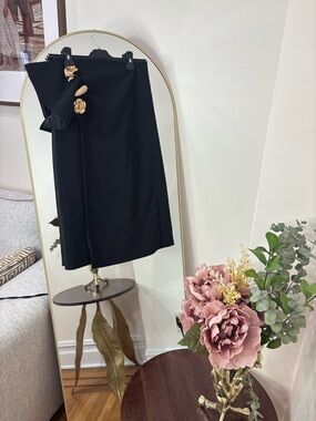 NWT Commense Black Dress midi skirt size small